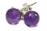 1 Paar Ohrringe 8mm fac. Amethyst – Ohrstecker AA auf Silber 925 ( Ohrstecker )