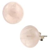 12mm Ohrstecker Ohrringe 925 Silber Rosenquarz rose rund Ohrschmuck Damen