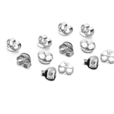 15 x Paar (30) Sterling Silber Schmetterling Ohrring Rücken Scrolls Push Fit 925 (5,5 mm x 3 mm) -