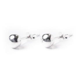 81stgeneration Sterling Silber 6 mm Bolzen Paar Ohrringe Kugel von Hand poliert