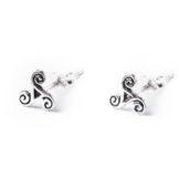 81stgeneration Sterling Silber keltisch Trinity Triskele triskelion Spirale Ohrringe von Hand poliert