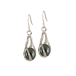 ‚Eternal Collection Ohrclips schwarz/peacock Pearl Sterling Silber Drop Ohrstecker mit Geschenk-Box