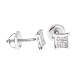 925 Silber Diamant Ohrstecker – KITE SHAPE 0.05ct