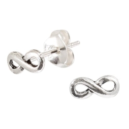 925 Sterling Silber Ohrringe. Infinity. Massiv Silber. Ein Paar. 7,8 mm breit