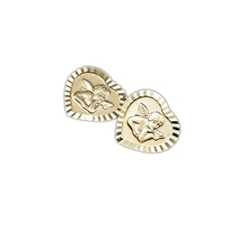ASS 333 Gold Paar Ohrringe Ohrstecker Stecker Engel Amor Herz, diamantiert