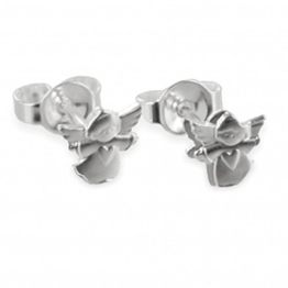 ASS 925 Silber Ohrstecker fliegender Engel mit Herz Ohrringe Schutzengel Stecker