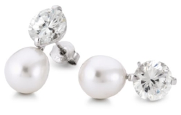 Adriana Damen-Ohrstecker Romantica Süßwasser Zuchtperlen 925 Sterling-Silber R17