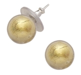 Amanti Venezia Murano Glas Champagner Gold Ohrringe Ohrstecker