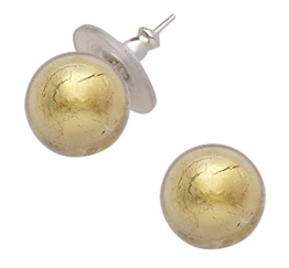 Amanti Venezia Murano Glas Champagner Gold Ohrringe Ohrstecker