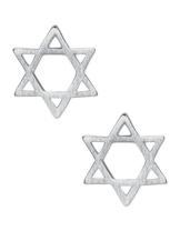 Arco Iris Schmuck Damen-Ohrstecker Davidstern Sterling Silber