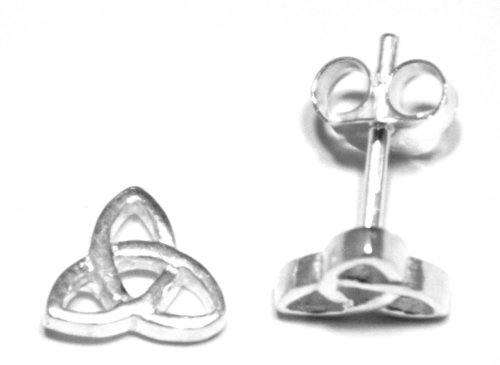 Arranview Jewellery Ohrstecker Sterlingsilber (925) Design keltischer Knoten dreieckig 7 mm