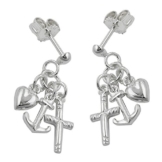 Aurelia STECKER GLAUBE-LIEBE-HOFFNUNG SILBER 925 DAMEN