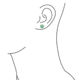 Bling Jewelry 925er Sterling-Silber Jade Edelstein Kugel Ohrstecker 8mm