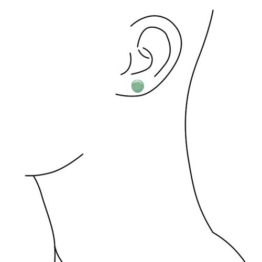Bling Jewelry 925er Sterling-Silber Jade Edelstein Kugel Ohrstecker 8mm