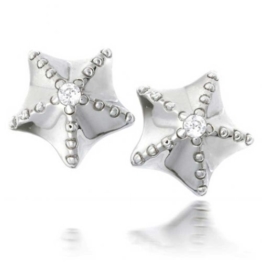Bling Jewelry CZ Meer Seestern Ohrstecker aus 925er Sterling-Silber