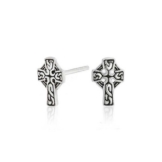 Bling Jewelry Kleines Keltisches Kreuz Ohrstecker aus 925er Sterling-Silber