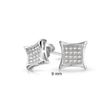 Bling Jewelry Männer Sterling-Silber Drachen Mikro Pavé CZ Ohrstecker