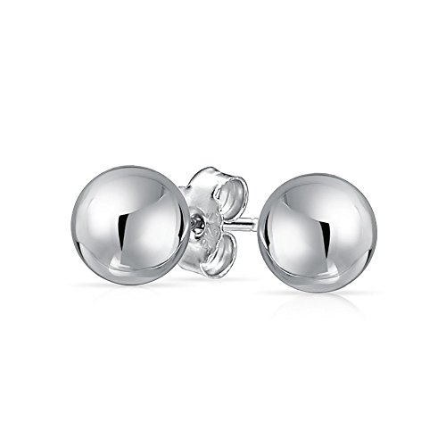 Bling Jewelry Sterling-Silber Bead Kugel Ohrstecker 10mm