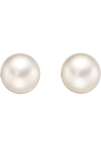 CHRIST Pearls Damen-Ohrstecker 925er Silber 2 Süßwasserzuchtperle One Size, weiß