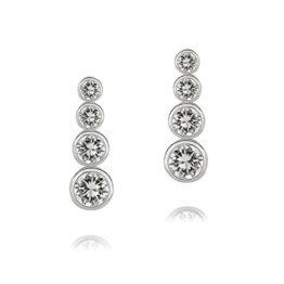 Carat 1934 Ohrringe Brilliantschliff Zirkonia Kaskade weiß