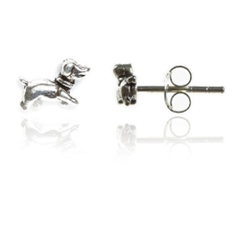 Chic-Net Silberohrstecker Dackel Hund Ohrstecker Ohrringe 925er Sterling Silber Schmuck