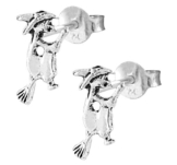 Chic-Net Silberohrstecker Ohrstecker 925er Sterling Silber Schmuck Ohrringe Hexe Besen