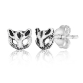Chic-Net Silberohrstecker Ohrstecker 925er Sterling Silber Unisex Schmuck Ohrringe Katze Maske