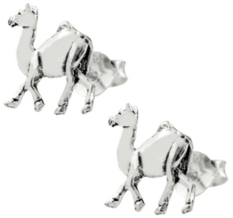 Chic-Net Silberohrstecker Ohrstecker Ohrringe Damen 925er Sterling Silber Schmuck Kamel groß