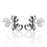 Chic-Net Silberohrstecker Ohrstecker Ohrringe Unisex 925er Sterling Silber Schmuck Eidechse