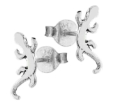 Chic-Net Silberohrstecker Ohrstecker Ohrringe Unisex 925er Sterling Silber Schmuck Eidechse gewunden schmal