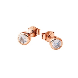DOOSTI Ohrstecker 925 Silber Rosegold vergoldet (Paar)