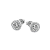 DOOSTI Ohrstecker 925 Silber rhodiniert (Paar)