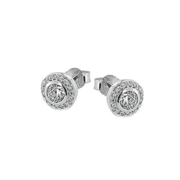 DOOSTI Ohrstecker 925 Silber rhodiniert (Paar)