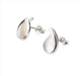 DTPSilver Damen-Ohrstecker Sterlingsilber 925 Perlmutt