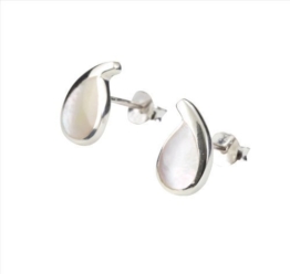DTPSilver Damen-Ohrstecker Sterlingsilber 925 Perlmutt