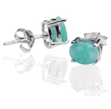 DTPsilver -Damen – Ohrringe 925 Sterling Silber mit Edelsteine Oval Ohrstecker 5 x 7 mm