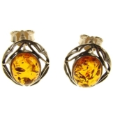 Damen-Ohrhänger Sterling-Silber 925 mit Bernstein / Schmuck / Ohrclips / Ohrringe / Creolen / Ohrhänger / Ohrstecker