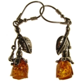 Damen-Ohrhänger Sterling-Silber 925 mit Bernstein / Schmuck / Ohrclips / Ohrringe / Creolen / Ohrhänger / Ohrstecker