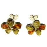 Damen-Ohrhänger Sterling-Silber 925 mit Bernstein / Schmuck / Ohrclips / Ohrringe / Creolen / Ohrhänger / Ohrstecker