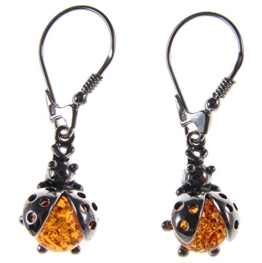 Damen-Ohrhänger Sterling-Silber 925 mit Bernstein / Schmuck / Ohrclips / Ohrringe / Creolen / Ohrhänger / Ohrstecker