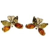 Damen-Ohrhänger Sterling-Silber 925 mit Bernstein / Schmuck / Ohrclips / Ohrringe / Creolen / Ohrhänger / Ohrstecker