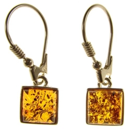 Damen-Ohrhänger Sterling-Silber 925 mit Bernstein / Schmuck / Ohrclips / Ohrringe / Creolen / Ohrhänger / Ohrstecker