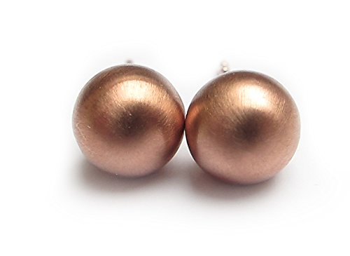 Damen Ohrringe / Ohrstecker „Kugel“ Ø 8mm aus 925er Sterling Silber vergoldet (roségold)