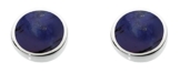 Dew Damen-Ohrringe 925 Silber Lapis Lazuli Blau Rundschliff – 3060LP