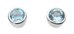Dew Damen-Ohrstecker Silber Topas blau 3006BT