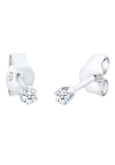 Diamore Damen-Ohrstecker 925 Sterling Silber Diamant weiß