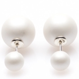 Double Dots Ohrringe 11129 Damen Ohrstecker Sterling-Silber 925 weiß