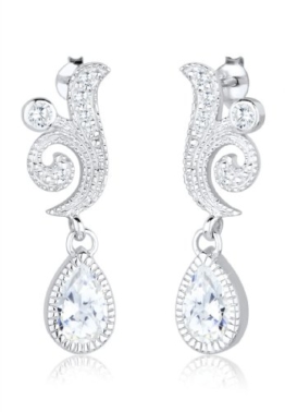 ELLI PREMIUM Damen-Ohrstecker 925 Sterling Silber Kristall Zirkonia weiß 0312730613