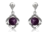 EYS Damen-Ohrringe Amethyst 925 Sterling Silber lila violett im Etui Ohrstecker