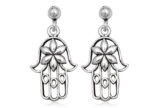 EYS Damen-Ohrringe Hand der Fatima 29 x 14 mm 925 Sterling Silber oxidiert im Etui Damen-Ohrstecker